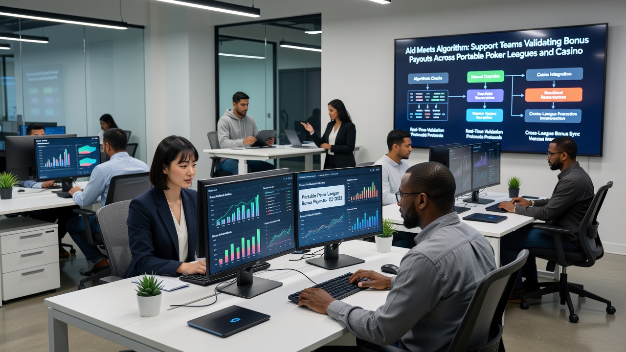 Customer support specialists coordinating with payment processors to confirm bonus eligibility in real-time casino circuit applications