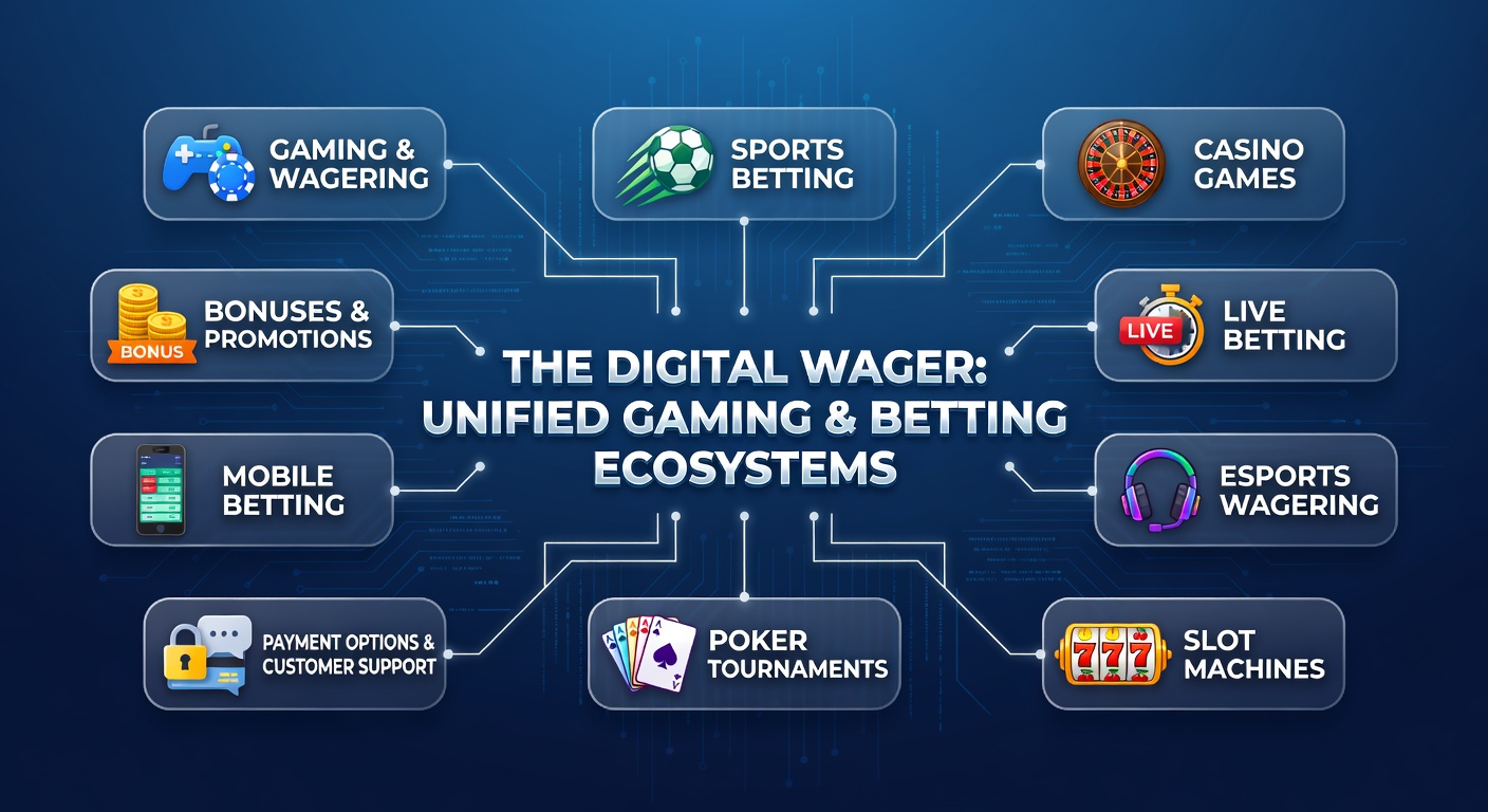 Dynamic collage of esports arenas, live sports stadiums, spinning slot reels, and poker tables under spotlights, capturing the April 2026 wagering energy