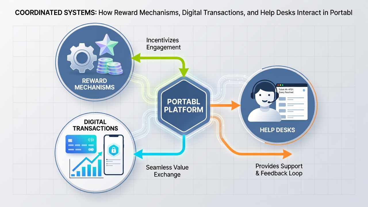 Support agent dashboard displaying synchronized reward credits, transaction histories, and open tournament tickets during a live mobile event
