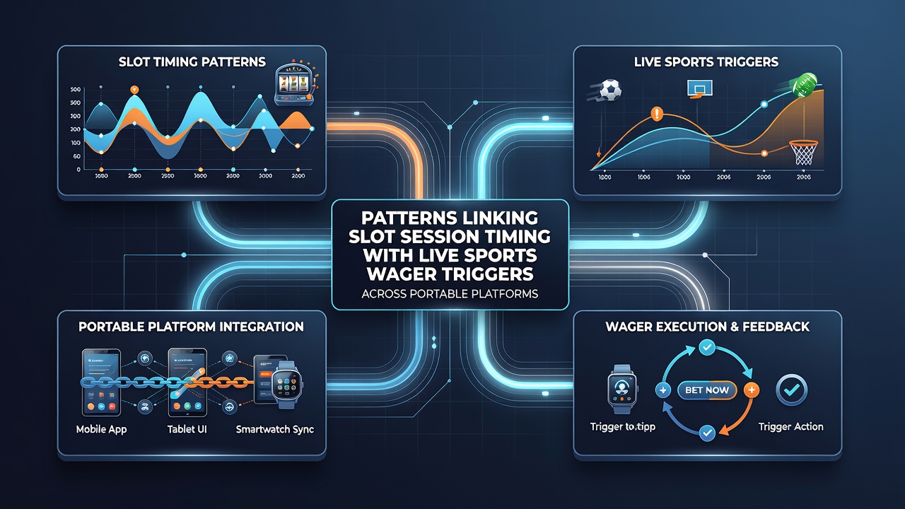 Analytics dashboard showing timing graphs that connect slot session lengths to live sports wager entries on mobile platforms